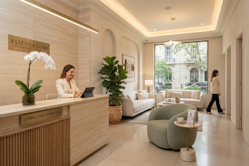 Modern aesthetic wellness infrared sauna and body contouring room in high-end clinic, wooden cedar accents, soft ambient warm red-amber glow, pristine towels, tranquil spa atmosphere, editorial interior photo.